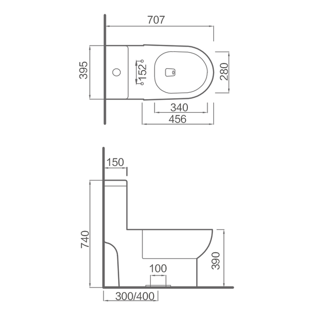 Integrated toilet SC21003