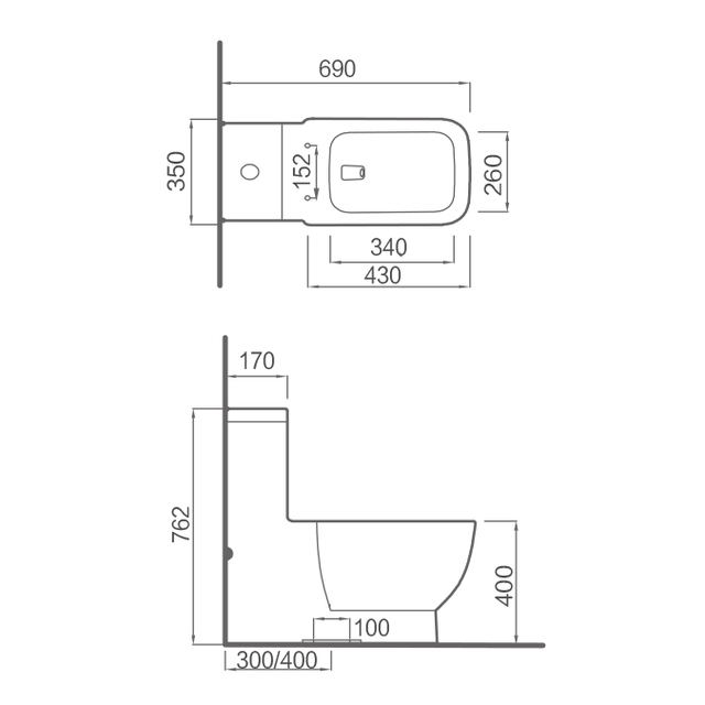 Integrated toilet SC21006
