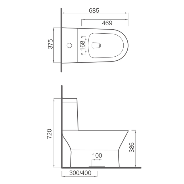 Integrated toilet SC21306