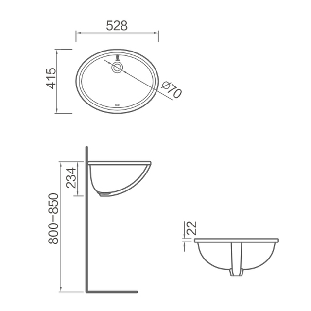 Offline basin SC33300