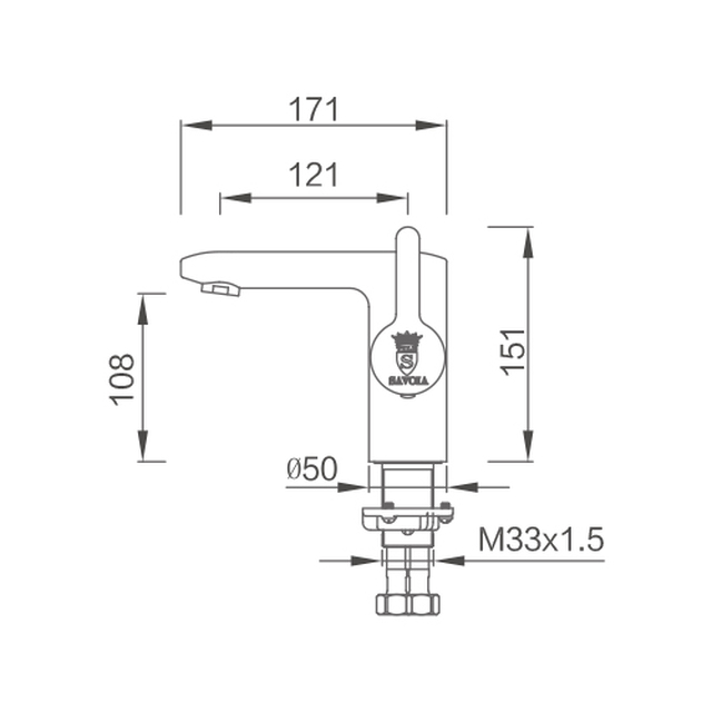 Single handle single hole basin faucet SF311304C