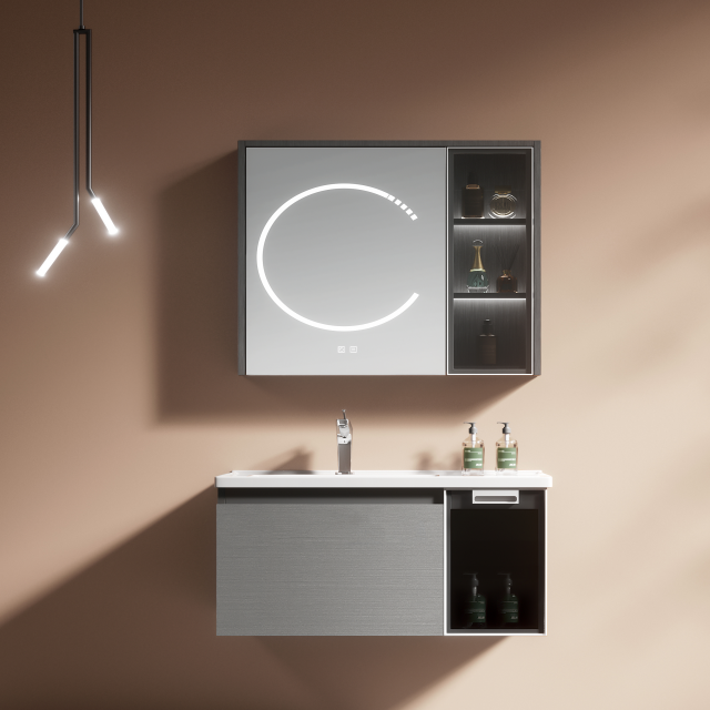 Multi layer solid wood bathroom cabinet SY4-00836-800
